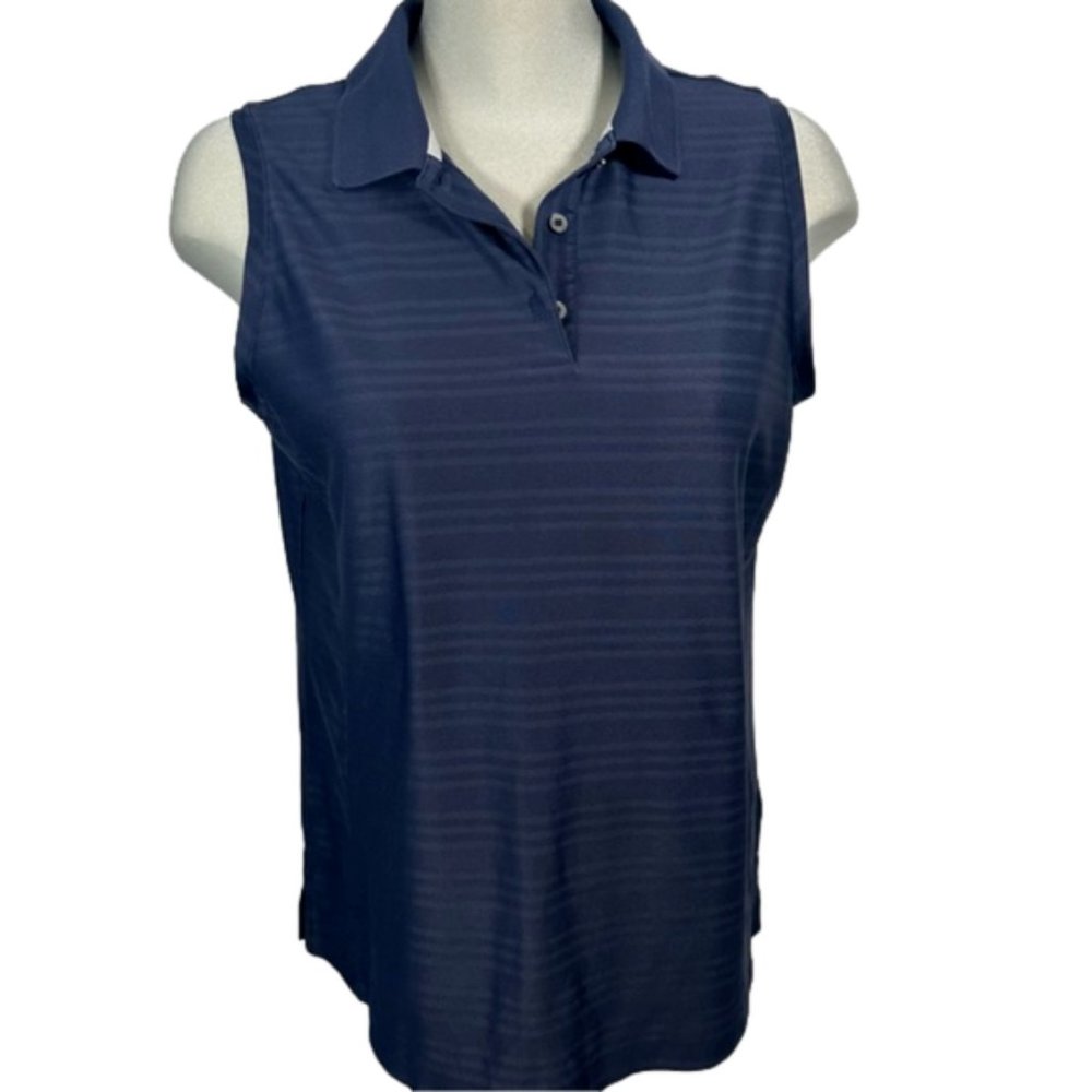Adidas golf climacool sleeveless collared shirt small mark on back as shown sz L
